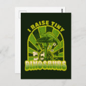 Vintage I Raise Tiny Dinosaurs  Briefkaart (Voorkant / Achterkant)