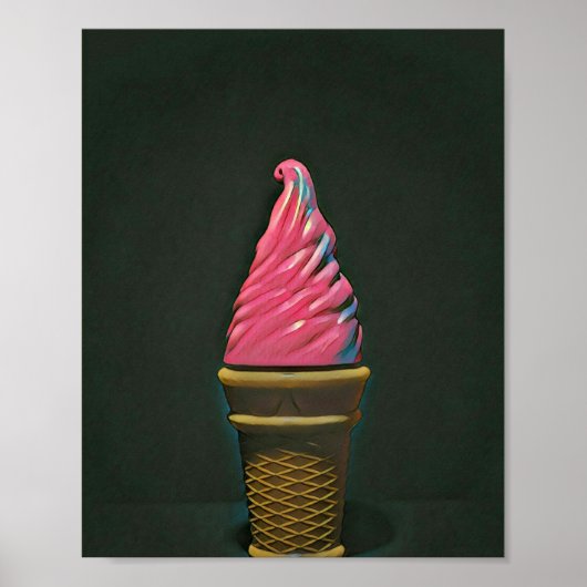 Vintage ice cream cone poster (Voorkant)