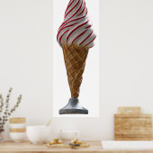 Vintage ice cream cone poster (Keuken)