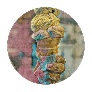 Vintage ice cream cone snijplank