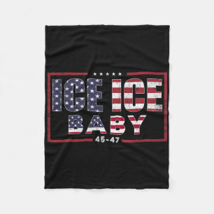 Vintage Ice Ice Door Grappige Trump Mannen Vrouwen Fleece Deken