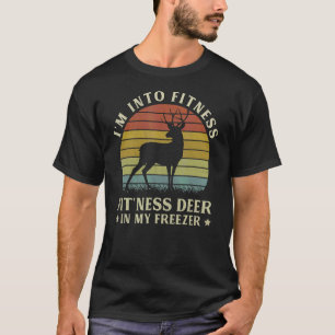 Vintage Ik ben fit Fit'ness herten jagen in T-shirt