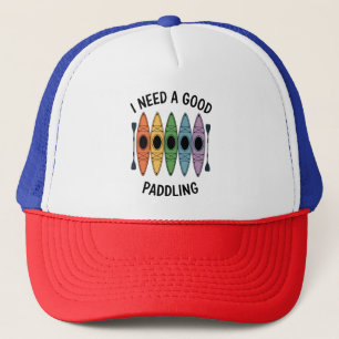 Vintage Ik Heb Een Goede Paddletocht Nodig Kayakke Trucker Pet