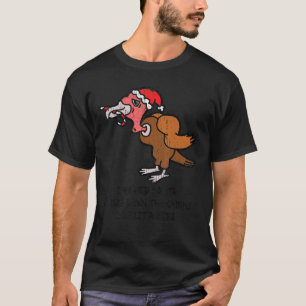 Vintage ik hoorde de kerstman die tegen Chri uit T T-shirt