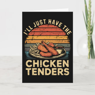 Vintage Ik neem gewoon de kipnuggets Fast Fo Kaart