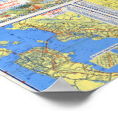 Vintage Illustrated San Francisco Map Poster (Coin)