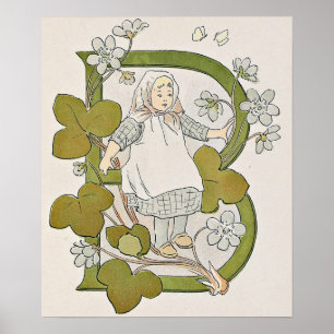 Vintage illustratie door Ottilia Adelborg Poster