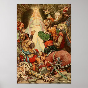 Vintage illustratie Frank C. Pape poster