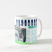 Vintage Illustratie TV 60th Birthday Mok (Voorkant rechts)