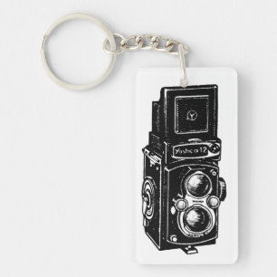 Vintage Illustration Camera personalized sleutelha Sleutelhanger