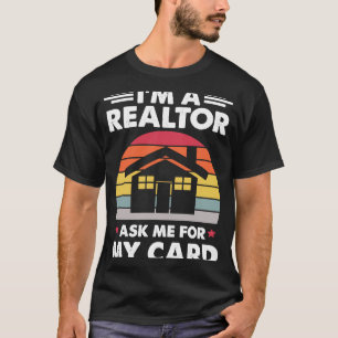 Vintage IM Een makelaar Vraag het Kaart Makelaar T-shirt