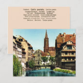 Vintage image, Strassburg, Cathedral Briefkaart (Voorkant / Achterkant)