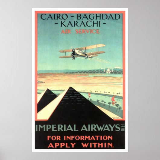 Vintage, Imperial Airways Poster (Voorkant)