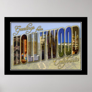 Vintage impression salutations Hollywood Californi