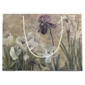 Vintage Impressionism Iris Blossoms Groot Cadeauzakje (Voorkant)