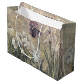 Vintage Impressionism Iris Blossoms Groot Cadeauzakje (Voorkant Gekanteld)