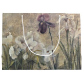 Vintage Impressionism Iris Blossoms Groot Cadeauzakje (Achterkant)