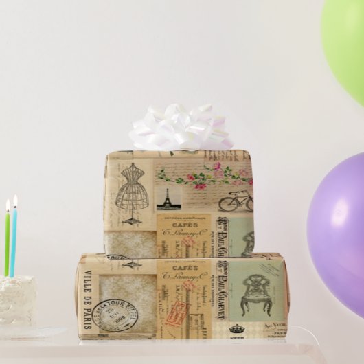 Vintage in afdrukken cadeaupapier (Feestgeschenken)