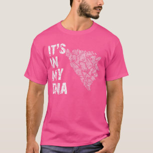 Vintage in mijn dna - Brazilië kaart vingerafdruk T-shirt