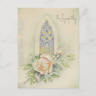 Vintage In Sympathy with Roses Briefkaart