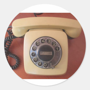Vintage India telefoon nostalgie sticker uit de ja