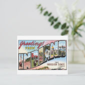 Vintage Indiana Briefkaart (Staand voorkant)