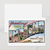 Vintage Indiana Briefkaart (Voorkant / Achterkant)