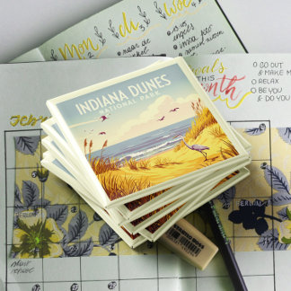 Vintage Indiana Dunes National Park  Magneet