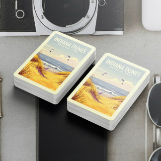 Vintage Indiana Dunes National Park  Pokerkaarten