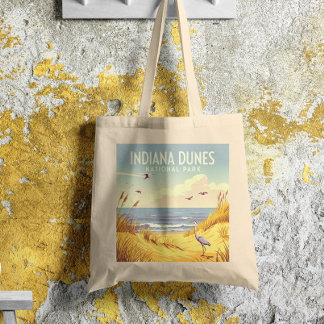 Vintage Indiana Dunes National Park  Tote Bag