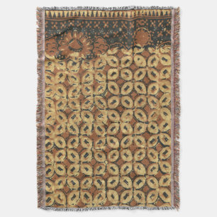 Vintage Indonesisch Batik Kawung Patroon Rustiek Deken