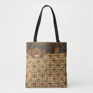 Vintage Indonesisch Batik Kawung Patroon Rustiek Draagtas