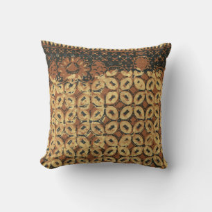 Vintage Indonesisch Batik Kawung Patroon Rustiek Kussen