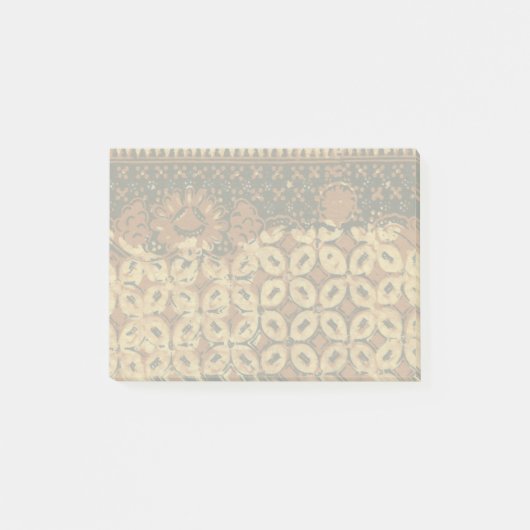 Vintage Indonesisch Batik Kawung Patroon Rustiek Post-it® Notes (Voorkant)