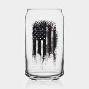 Vintage industriële Amerikaanse vlag Blikvorm Glas