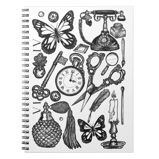 Vintage Ink Antiques Notebook Notitieboek (Voorkant)