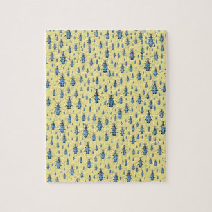 Vintage Insecten Mars van de Blauwe Gevlekte Kever Legpuzzel