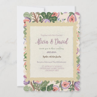  Vintage Inspired Fig Wedding Invitation Kaart