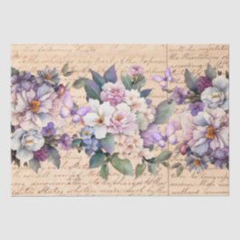 Vintage Inspired Floral Love Letter Decoupage Tissuepapier