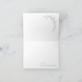 Vintage intemporelFloral Baby shower vert Merci (Intérieur)