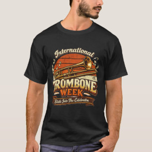 Vintage Internationale Trombone Week Trombone Spel T-shirt