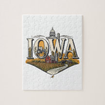 Vintage Iowa Hartlandboerderij en Staat