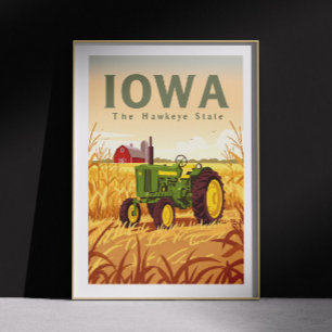 Vintage Iowa Poster