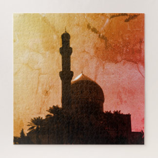 Vintage Iraq Baghdad mosque taxis Legpuzzel