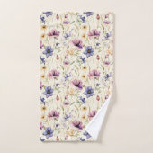 Vintage Iris Flowers Motif (Serviette à main)