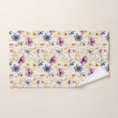 Vintage Iris Flowers Motif (Serviette à main)