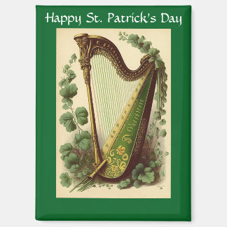 Vintage Irish Harp Magnet Magneet