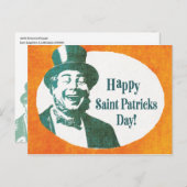 Vintage Irish Saint Patrick Briefkaart (Voorkant / Achterkant)