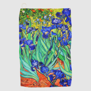 Vintage Irissen door Vincent Van Gogh Golfhanddoek