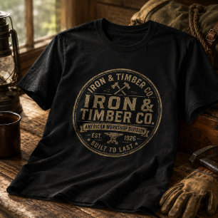 Vintage Iron & Timber Co. Amerikaanse Werkplaats T-shirt